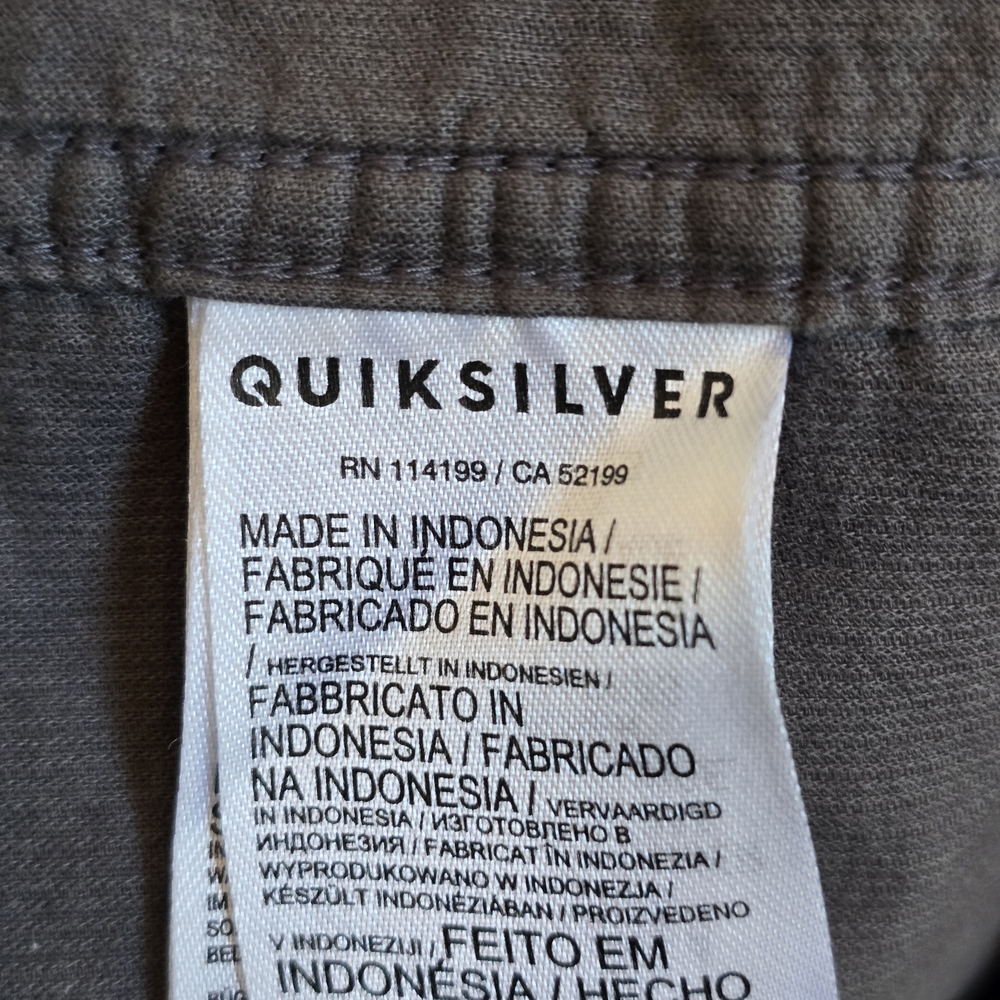 Quicksilver Bubble Cotton Corduroy Shirt Jacket, Iron Gate, Sz XL - Picture 9 of 10